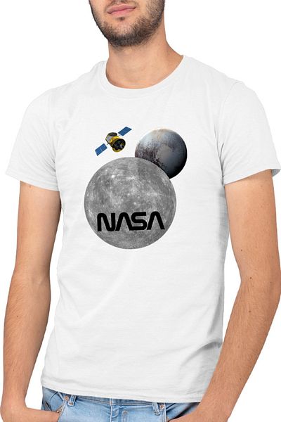 OEM Men's NASA Moon Pluto Space Ship T-shirt