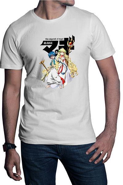 OEM Men's T-shirt Magi The Labyrinth of Magic Alladin Blonde Girl
