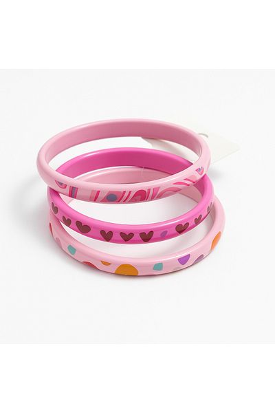 Bittox Triple Cute Design Colorful Pink Shades Bracelet Set - Bracelet for Baby and Kids