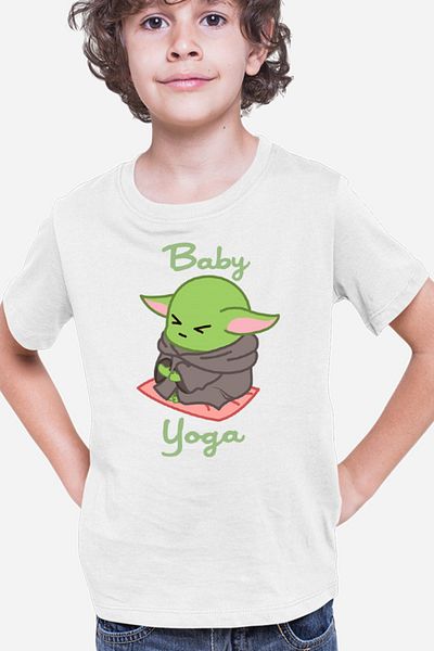 OEM Tricou copii Baby Yoda Meditate Morning Stress