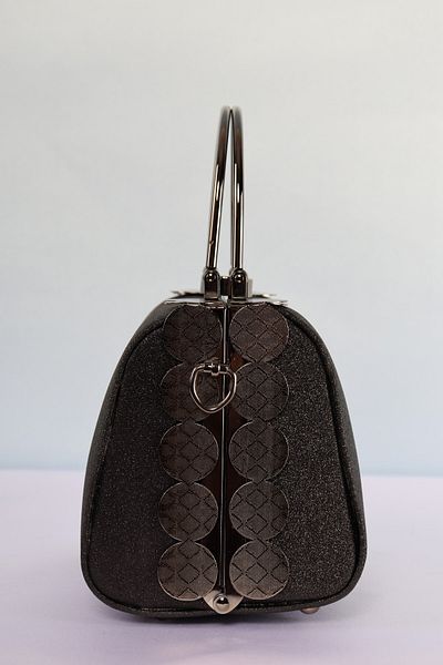 weem bag Elysara Eb0170 |   Pearl Glitter Double Metal Handle Stylish Portfolio Bag