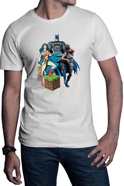 OEM Tricou barbati Wonder Woman Minecraft Grass Cube Batman Fortnite Dance