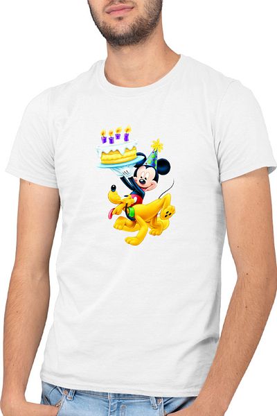 OEM Tricou barbati Mickey Mouse Puppy Happy Birthday