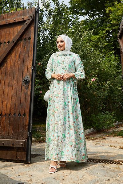 EBRUTESETTÜR Floral Patterned Side Tie Dress