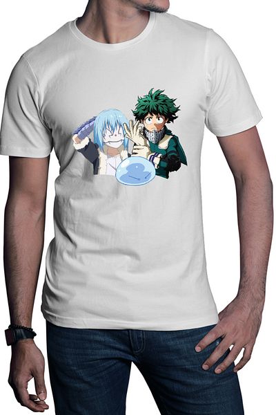 OEM Men's T-shirt TenSura Hero Academia Eren Attack on Titan Rinmuru