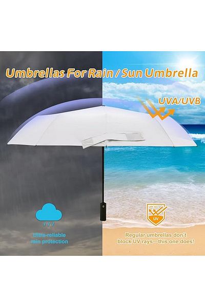 Lumely Automatic Open/Close Travel Umbrella,Windproof UV Folding,Portable Lightweight Sun & Rain Umbrellas