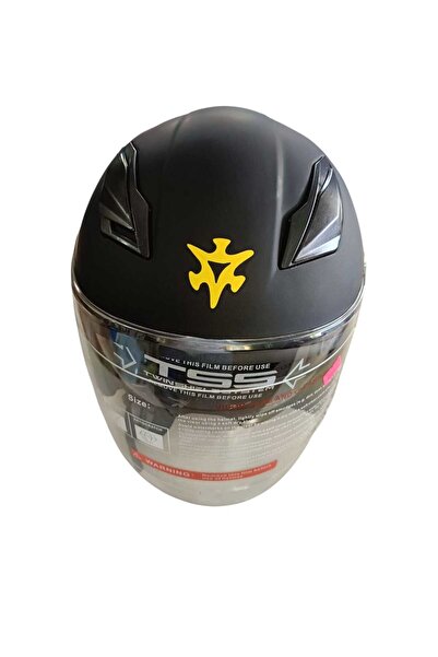 Ece GÜNEŞ VİZÖRLÜ AÇIK MOTOSİKLET KASKI (MAT SİYAH)