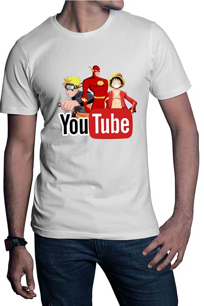 OEM Men's T-shirt The Flash Naruto One Piece Anime Cartoon