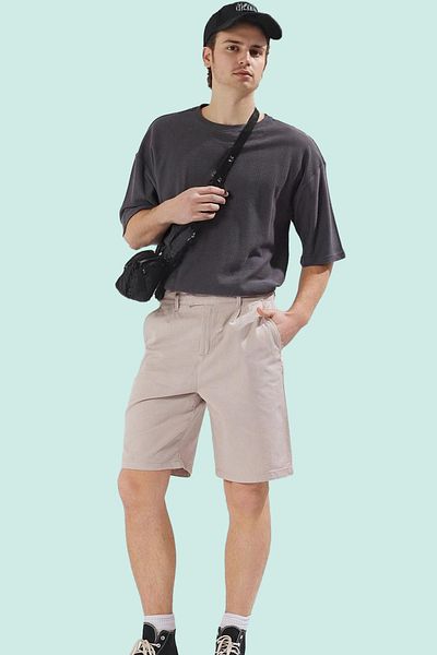 PayBuy Men's Regular Fit Gabardine Shorts Cotton Indispensable for Daily Use Weekend Summer Months