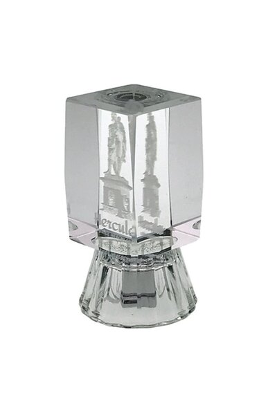 OEM Decorațiune din sticlă cu LED, Hercules, 3x6cm, transparentă