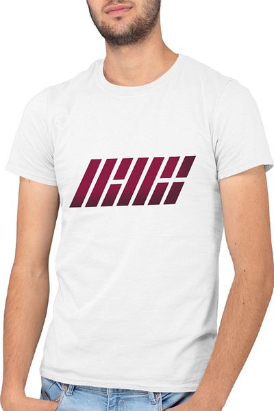 OEM Men's T-shirt iKon Logo Korea Flah 7 Members G Entertainment