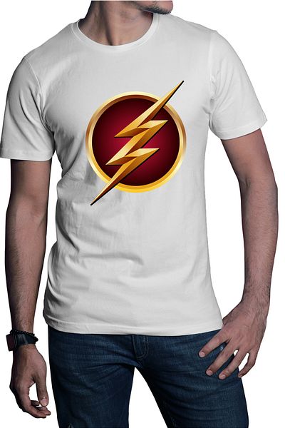 OEM Men's T-shirt The Flash Logo Superhero Comics Fast Go