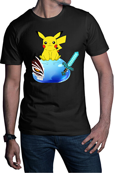 OEM Tricou barbati TenSura Slime Isekai Pikachu Ichigo Ghoul Minecraft