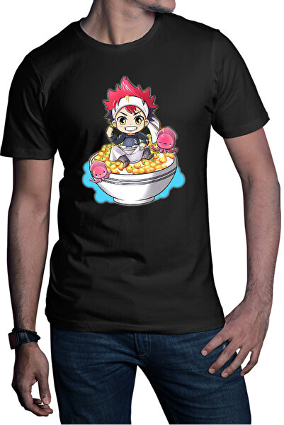 OEM Men's T-shirt Food Wars Chibi Souma Rice Bow Anime Kage
