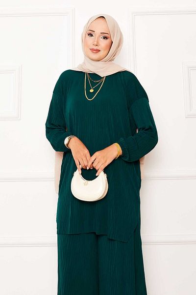 EBRUTESETTÜR Kraş Pattern Sandy Double Set