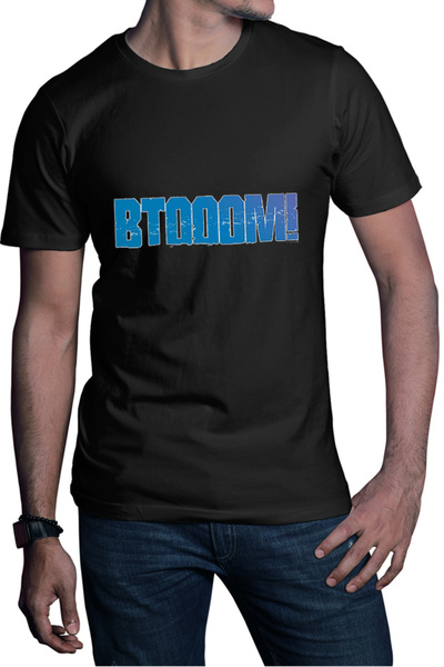 OEM Tricou barbati Btooom! Λογότυπο Isekai Tragic Shounen Game Players Stone