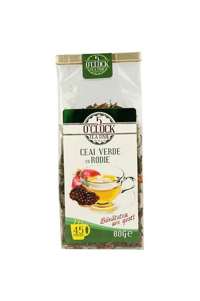 5 O'Clock Green Tea with Pomegranate, 80 g, 5 O'Clock Tea