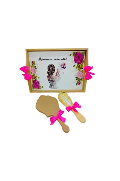 OEM Set tava pentru dezgatit mireasa, din MDF personalizat
