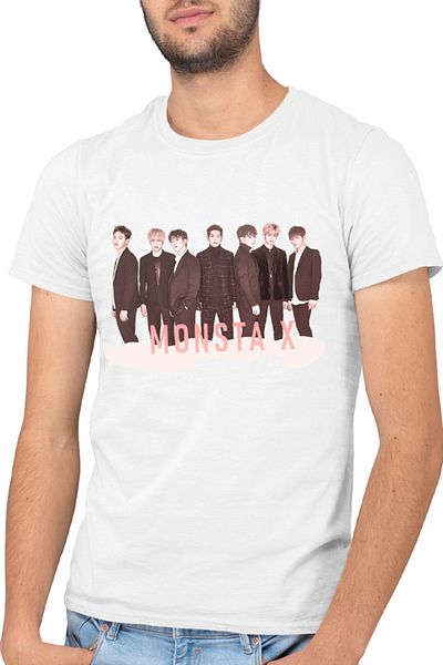 OEM Men's T-shirt Monsta X Group Korean Artist MTV Dance Performance