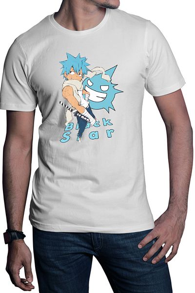 OEM Men's T-shirt Soul Eater Black Star Spirit Anime Manga Anime Cartoon