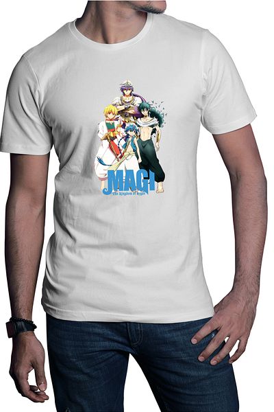 OEM Men's T-shirt Magi The Labyrinth of Magic Fantasy Anime Manga