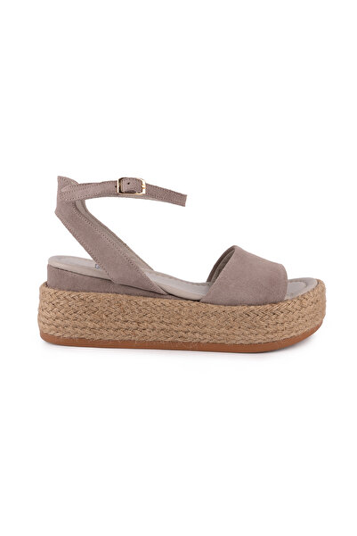 Emel Ayakkabı Hakıkı Deri Dolgu Taban Modern Sandalet