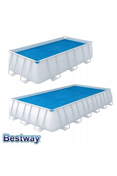 BESTWAY Acoperire solară pentru piscină cu cadru 404x201 sau 412x201 cm #58240