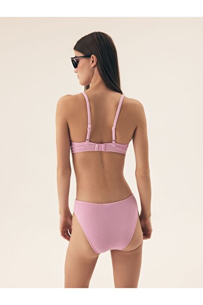 Bloovii Bikini Top Triangle Bralette Textured Crash Fabric V-Cut Decollete | Sunnyday