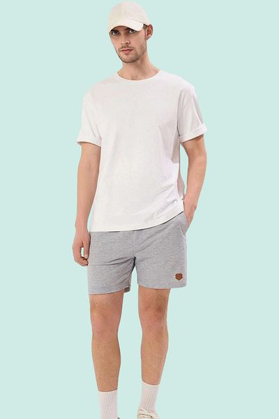PayBuy Men's Melange Shorts Regular Waist Straight Silhouette Short Length Daily Use Indispensable in Summer