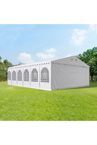 PROCART Cort evenimente, pavilion 12x6x3,7 m, PVC ignifug, suprafață 72 mp, 12 ferestre