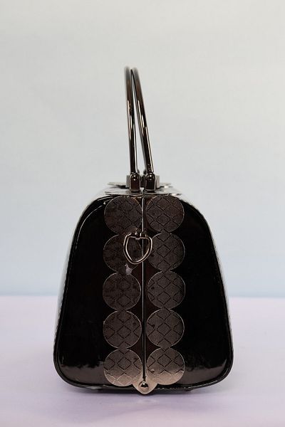 weem bag Elysara Eb0170 |   Stylish Portfolio Bag with Patent Leather Double Metal Handles