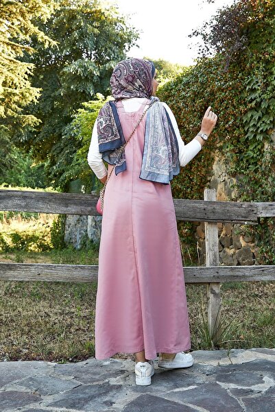 EBRUTESETTÜR Hijab Salopet Dress with Front Pocket Detail