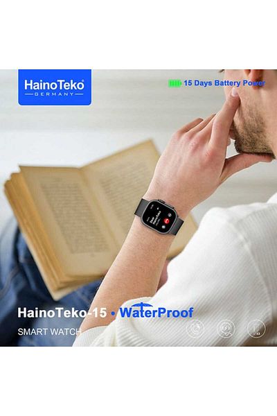 haino teko germany Haino-Teko15 Smart Watch with AMOLED Display, Water Resistant, and Battery Life of Up to 15 Days of Normal Use