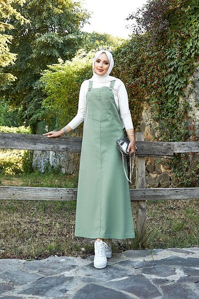 EBRUTESETTÜR Rochie Salopet Hijab cu detaliu buzunar frontal