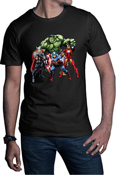 OEM Tricou barbati Thor Hulk Ironman Captain America Cool Pose Animation
