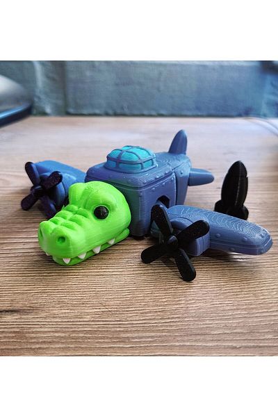 petadora Bombardiro Crocodilo Italian Brainrot Articulated Toy