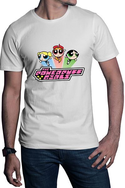 OEM Tricou barbati The Powerpuff Girls Logo Trio Adventure Funny