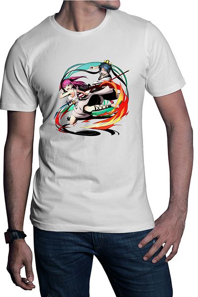 OEM Men's T-shirt Magi The Labyrinth of Magic Anime Fight Hakuryuu