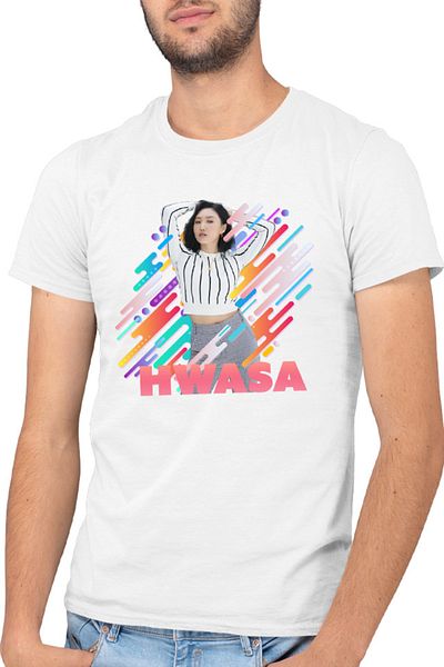 OEM Men's T-shirt Mamamoo Singer Solo Hwasa y Pop Music Korean
