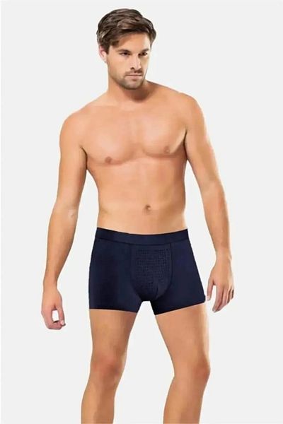 Anıt 10 (Economic Package) Pieces Solid Color Lycra Breathable Special Textured Bamboo Men's Boxer 96% Bamboo 4% Lycra
