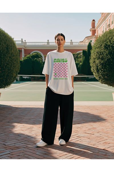 SVART WEAR Unisex Oversize T-Shirt with Aries Design
