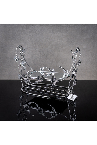 Hinora Zamak Pattern Mirrored Swing Stylish Presentation Stand 34X24X19Cm