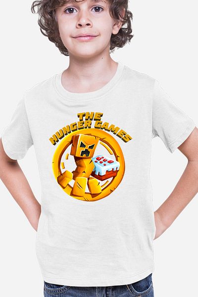 OEM Tricou copii The Hunger Games Minecraft Logo Cake Creeper