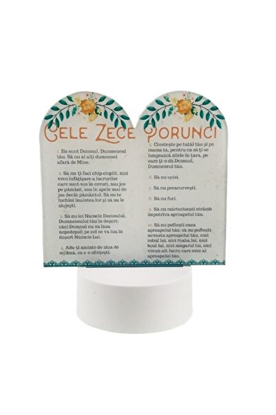 OEM Lampă de noapte în formă de carte cu Cele Zece Porunci - 15x14 cm