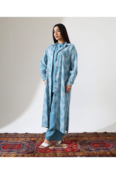 Fi'l Arz Fashion Comfortable Fit Long Viscose Linen Suit