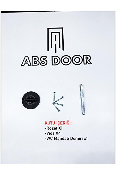 abs door ÇELİK KAPI VE İÇ ODA KAPISINA UYGUN ROZET WC MANDALI SİYAH