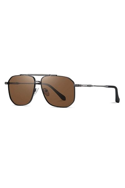 SKYDDAR INNOVATION Men's sunglasses, Aviator, Polarized, Skyddar 8538, Brown; gray