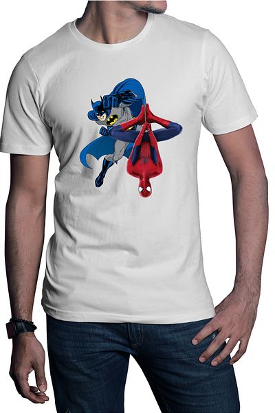 OEM Men's T-shirt Batman Spiderman Bruce Spirit Cosplay Marvel