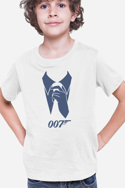 OEM James Bond White Collar Ian Fleming MI5 Παιδικό T-shirt