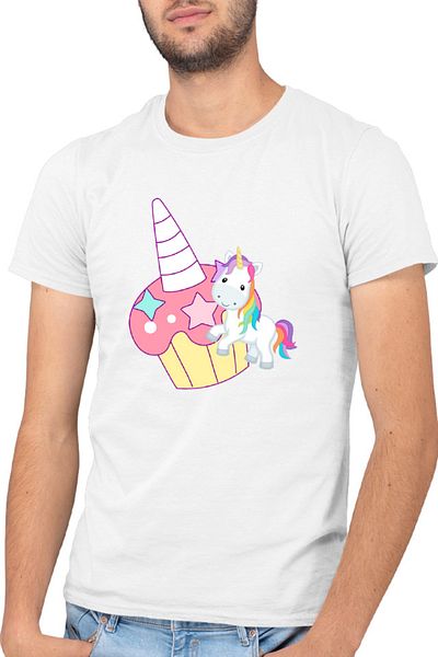 OEM Men's T-shirt Unicorn Squad Muffin Colorful Luck
